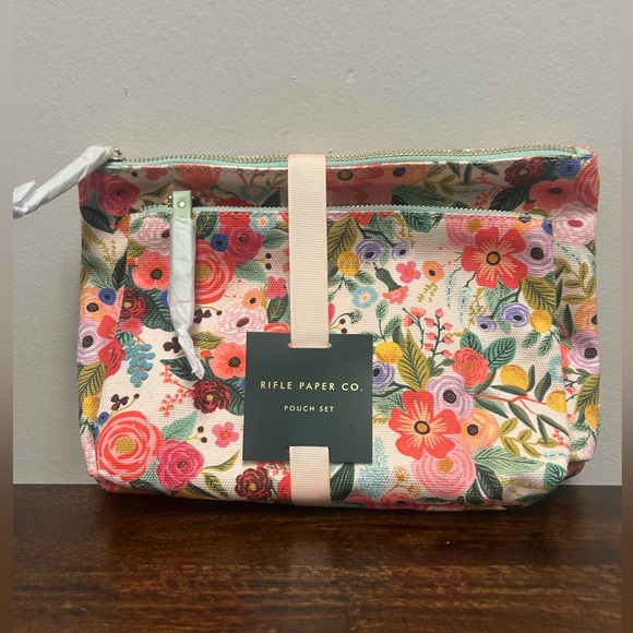 New! Rifle Paper Co. Pouch Set - Picture 1 of 10